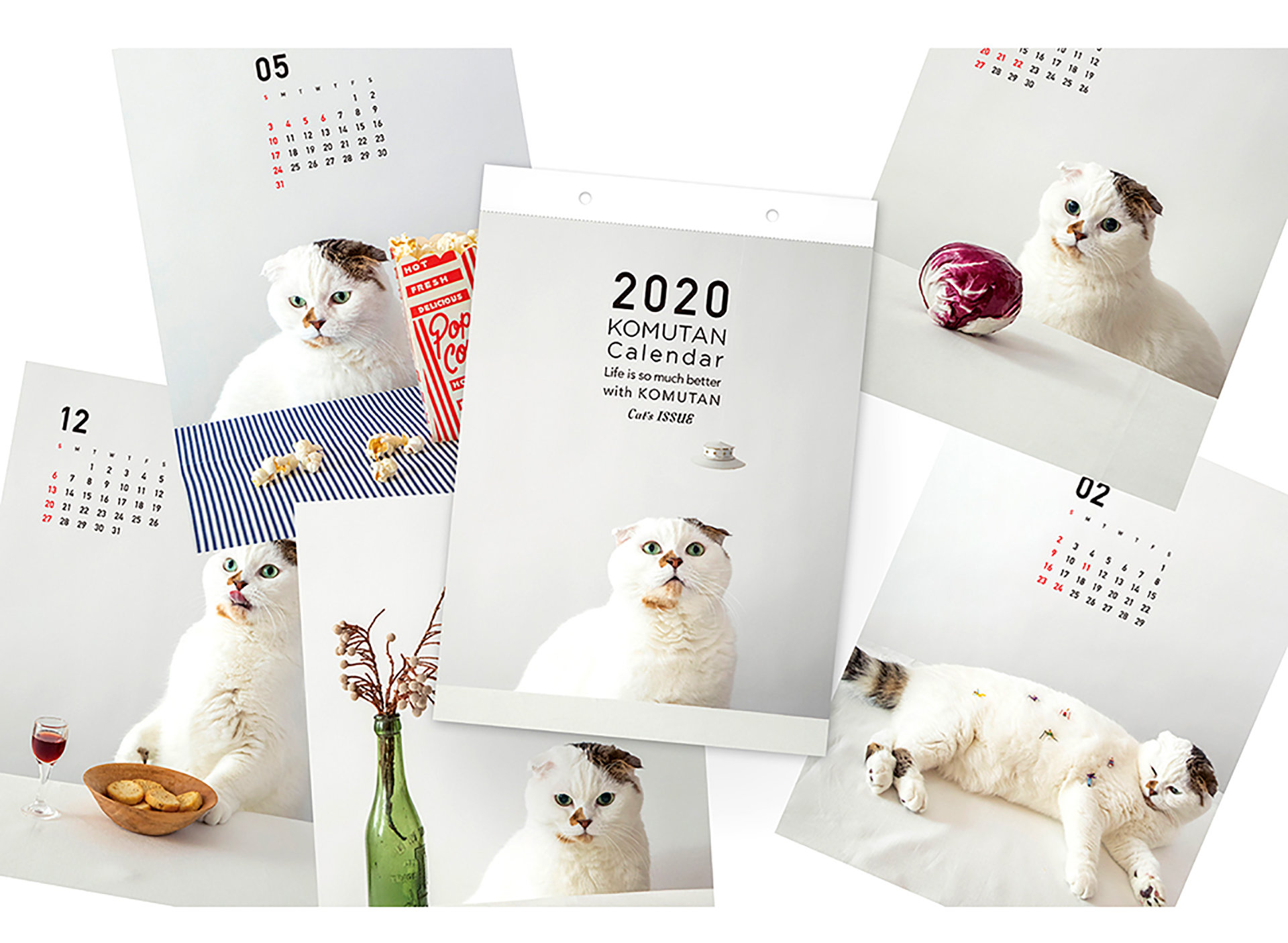 Cat’s ISSUEフェア・ Cat’s ISSUE KOMUTAN 2020年月めくりカレンダー