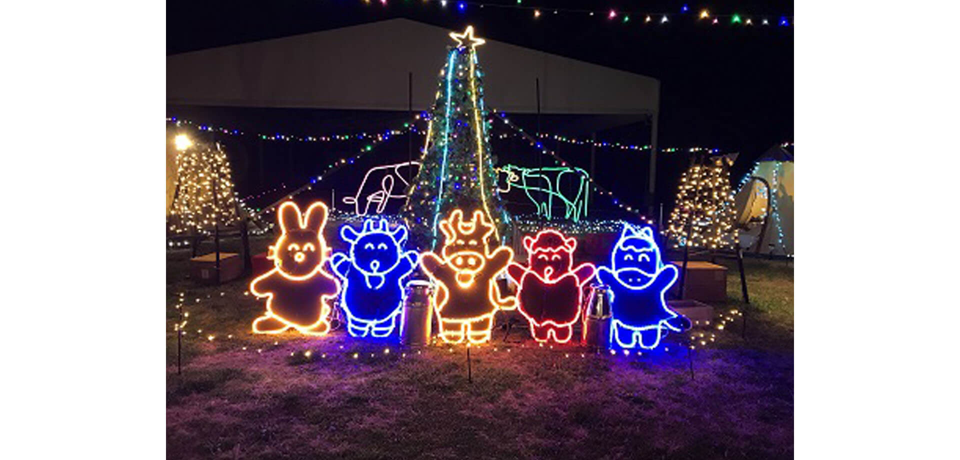 イルミネーション 成田ゆめ牧場「ファーマーズクリスマスナイト」