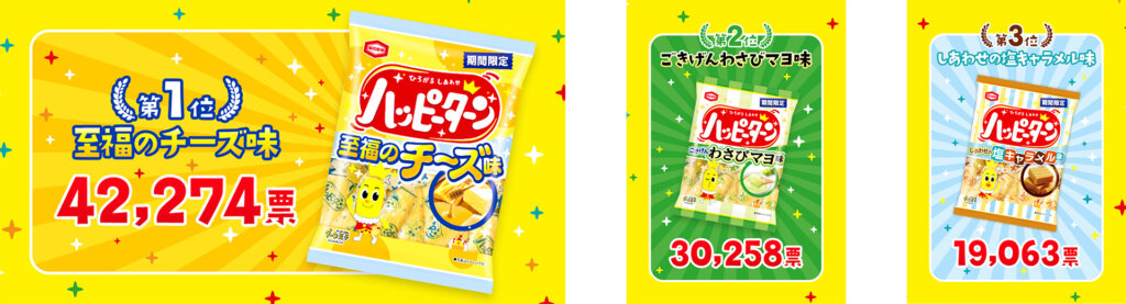 亀田製菓「ハッピーターン幸福vs至福キャンペーン」