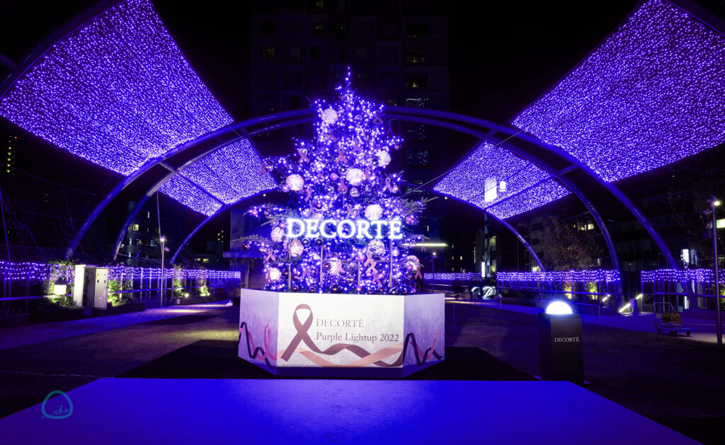 DECORTÉ PURPLE RIBBON PROJECT　DECORTÉ Purple Lightup コーセー　渋谷　宮下公園