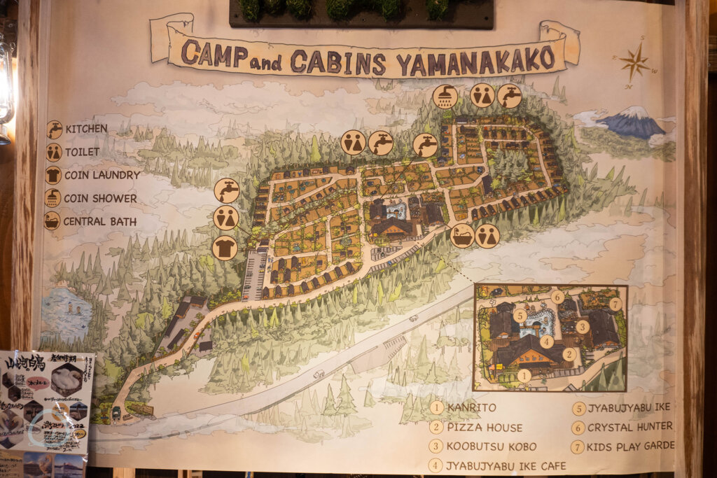キャンプアンドキャビンズのマップ