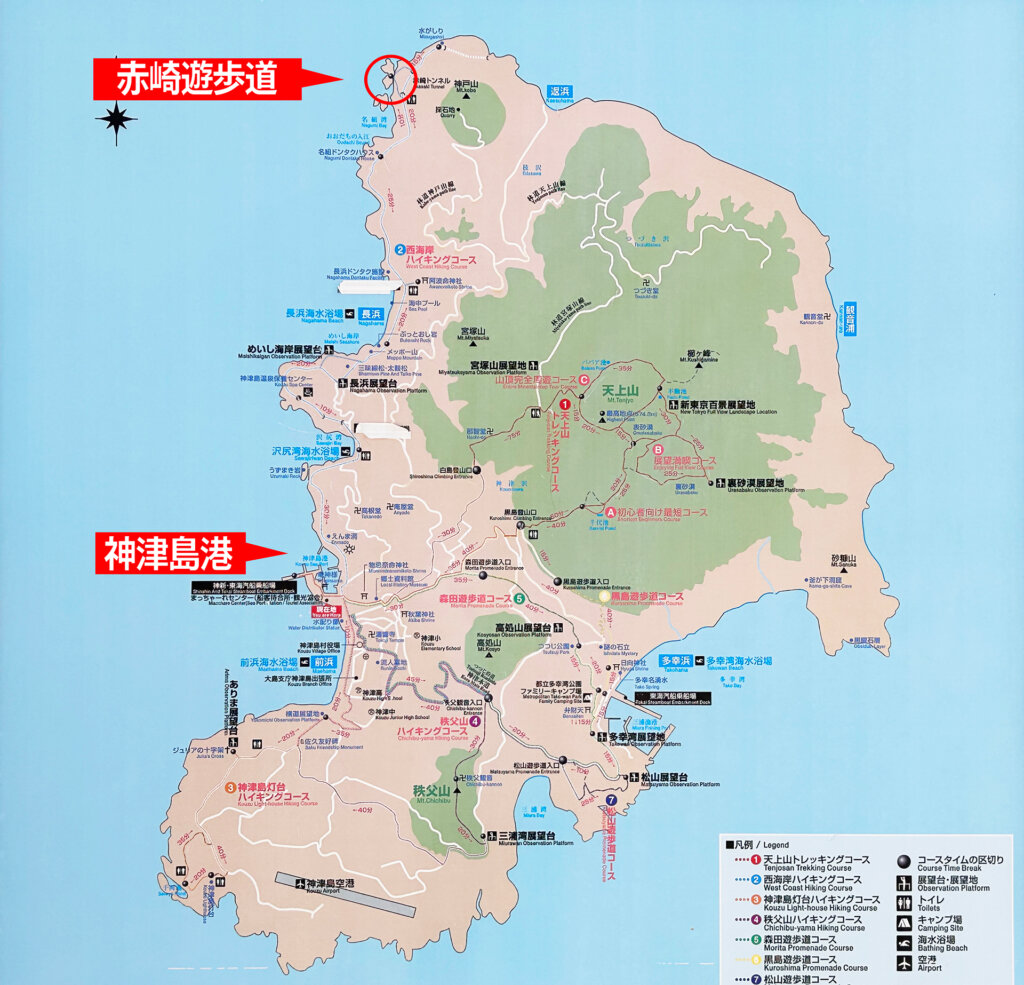 神津島の俯瞰地図