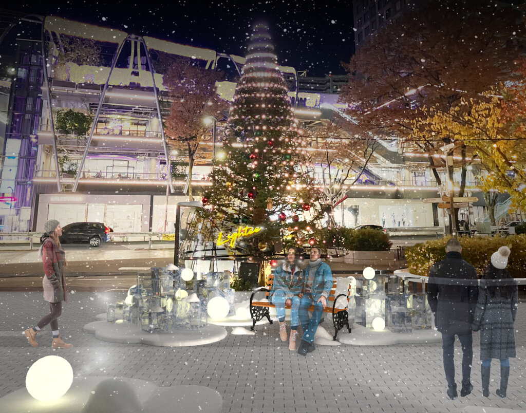 『Lightee』渋谷クリスマス会場風景