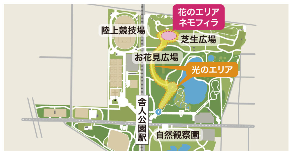 舎人公園　園内マップ