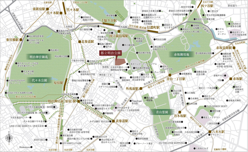 都立明治公園　地図