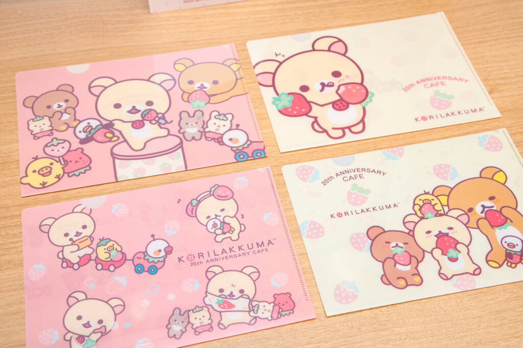 KORILAKKUMA 20th ANNIVERSARY CAFE　ノベルティ　クリアファイル