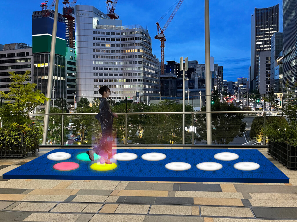 東京駅「宵路灯籠2024」会場風景