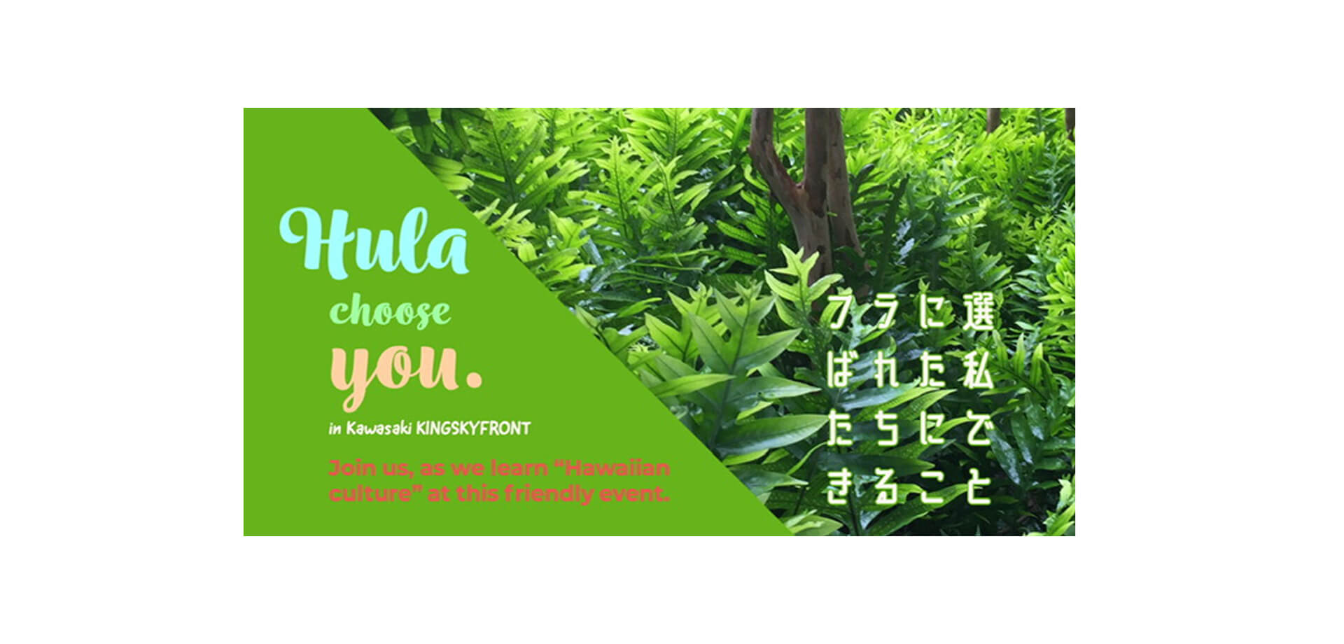 川崎がハワイに！Hula choose you バナー