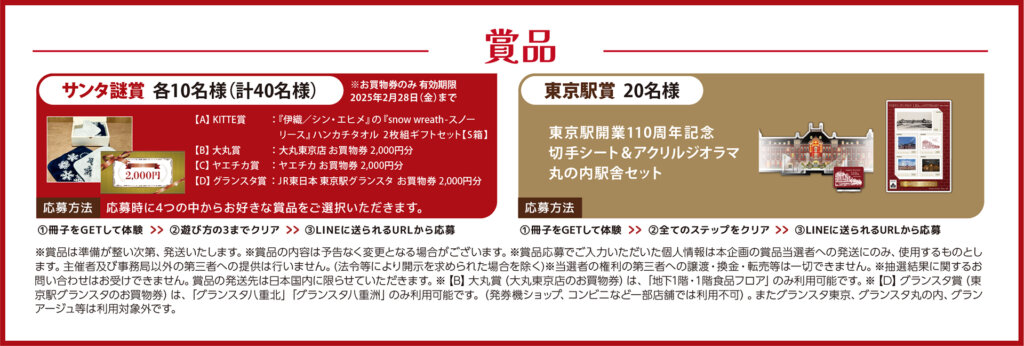 東京駅を巡るサンタの周遊謎解き