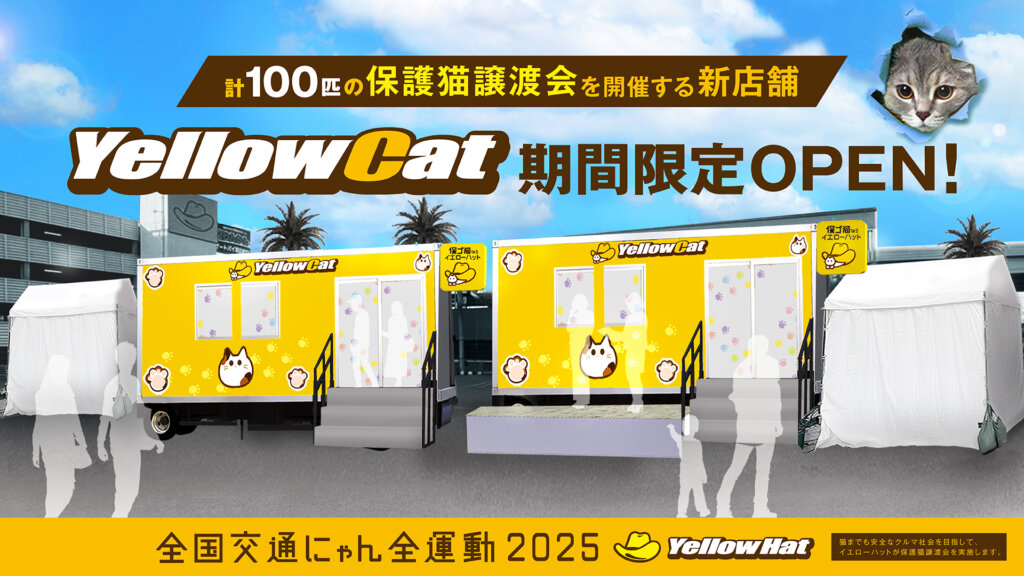 全国交通にゃん全運動 保護猫譲渡会「イエローキャット」