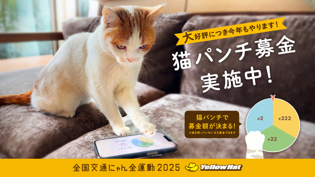 全国交通にゃん全運動 保護猫譲渡会「イエローキャット」
