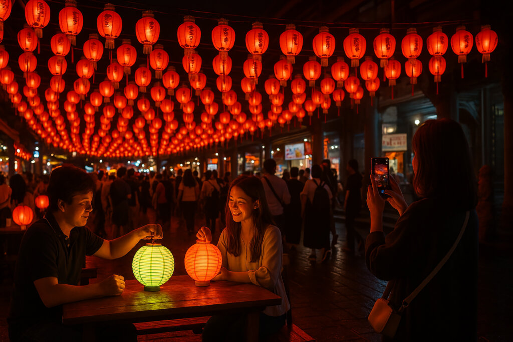 屋台湾フェス2025 会場風景　赤い提灯