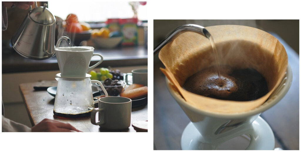 コーヒーを淹れている