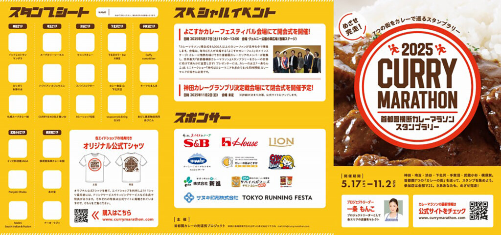 2025首都圏横断カレーマラソンスタンプラリー　台紙