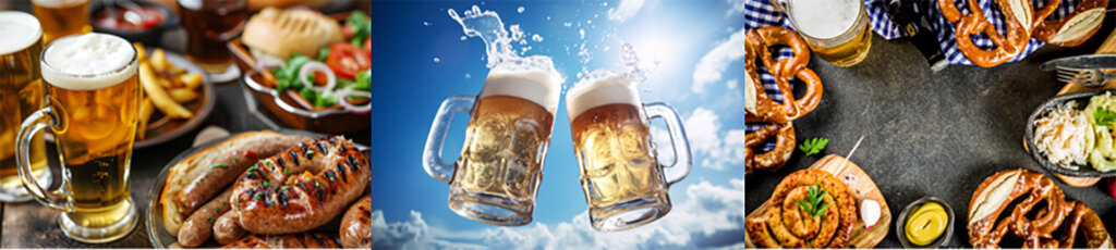 キンキンに冷えたビールと、肉系グルメ