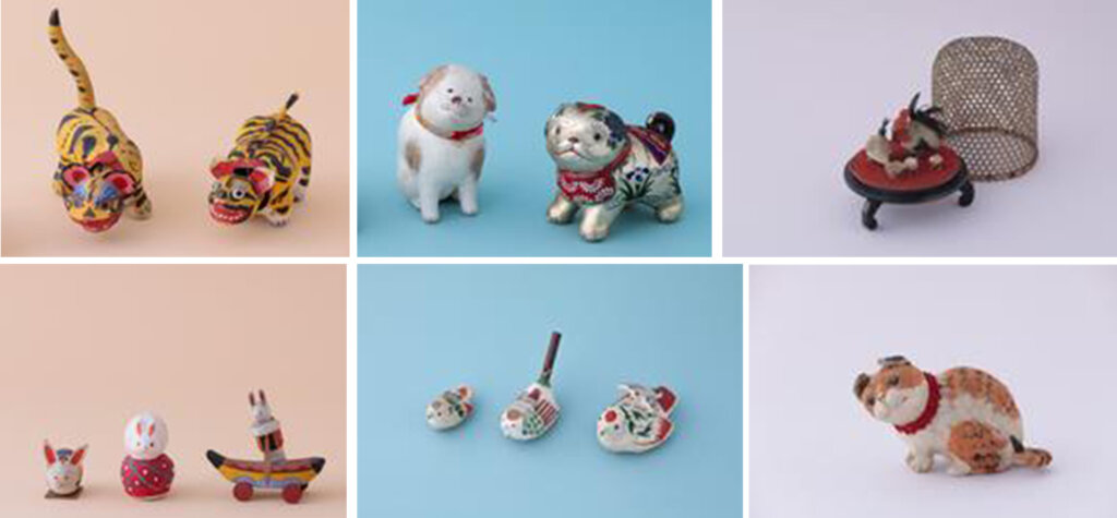 おいでよ！にんぱく動物園～かわいいどうぶつ大集合～　犬や猫の展示作品