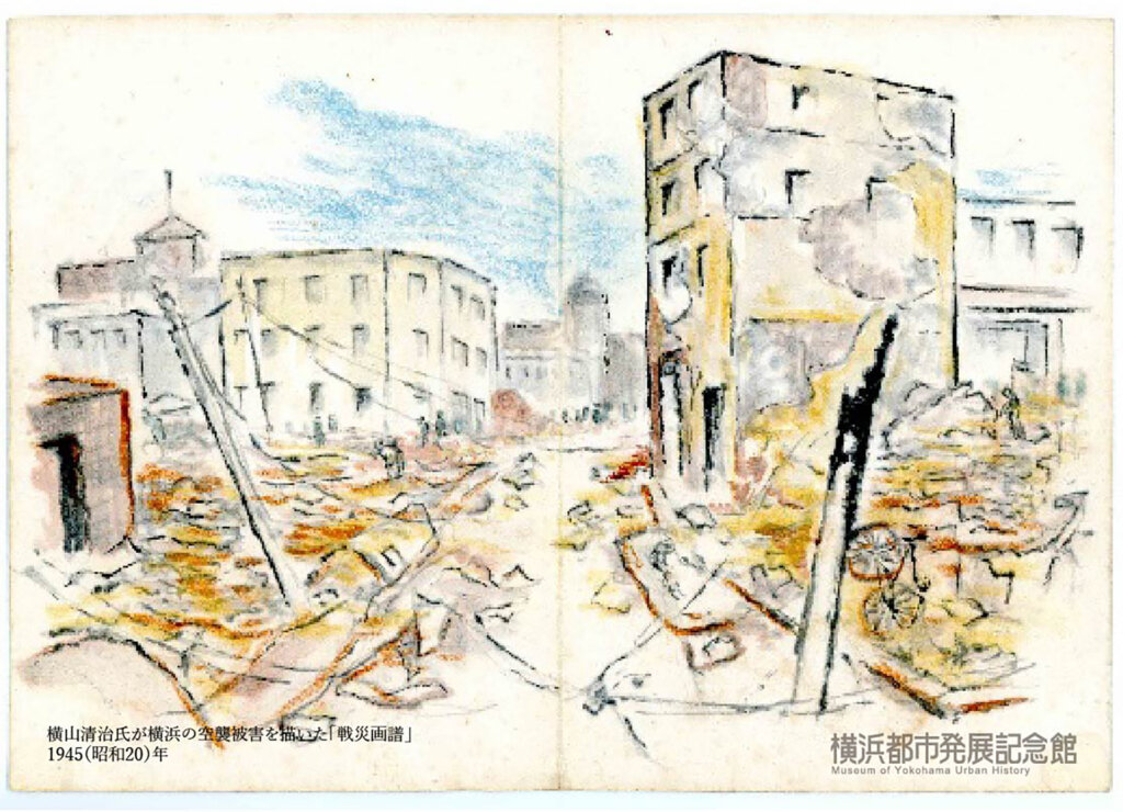 戦後80年　戦争の記憶-戦中・戦後を生きた横浜の人びと-　展示イラスト