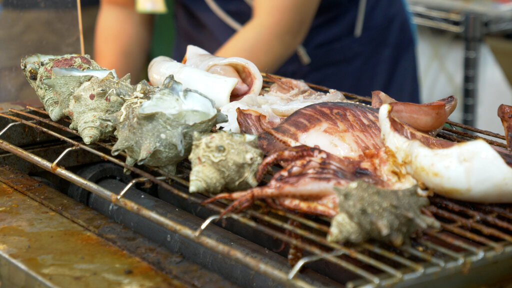 さざえ焼き、イカ焼き