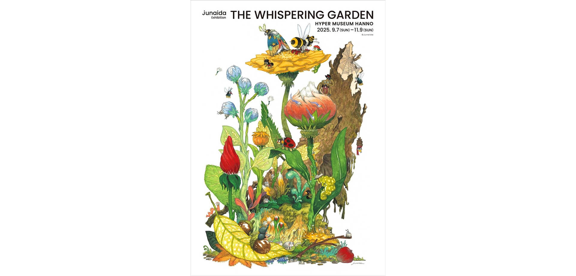 junaida展「THE WHISPERING GARDEN」ポスター