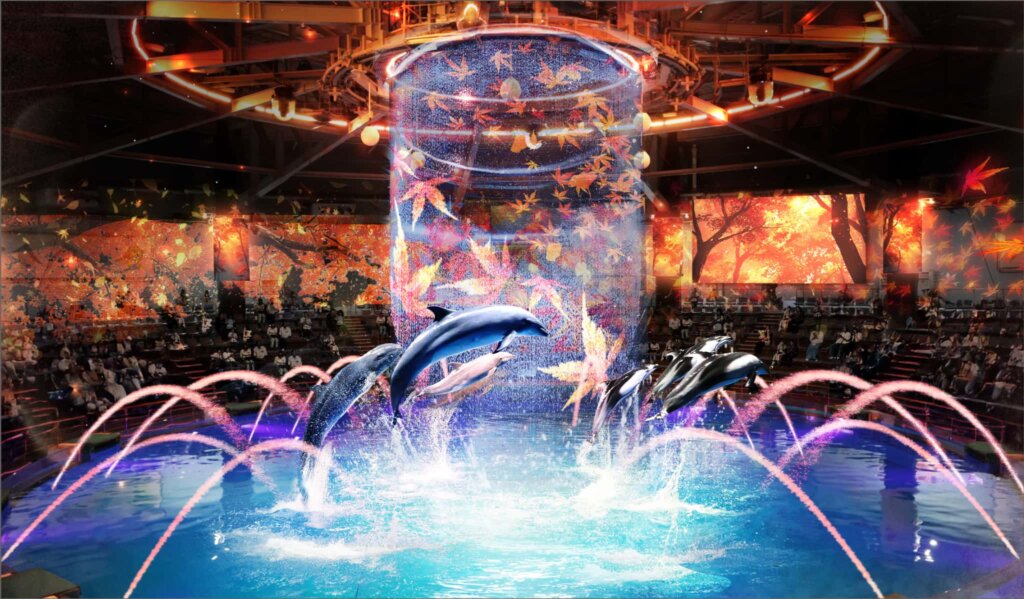 マクセル アクアパーク品川×ネイキッド 『MOMIJI AQUARIUM』　会場風景