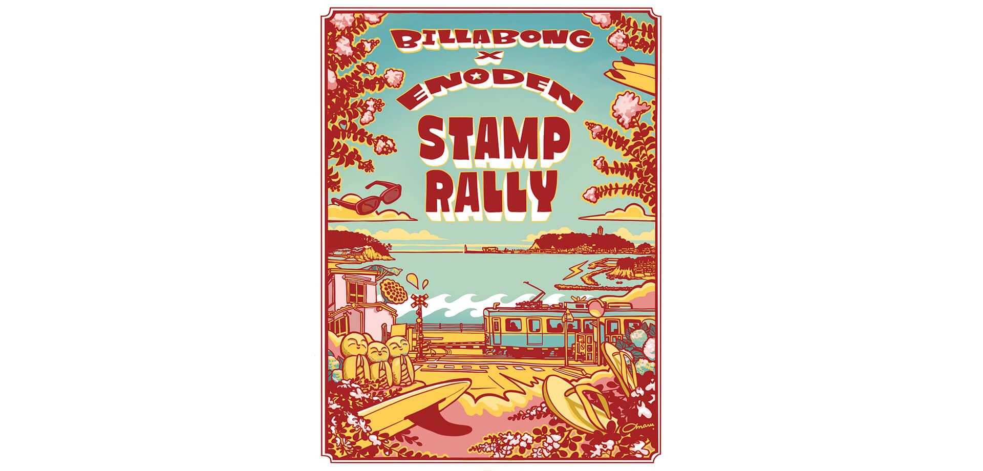江ノ電×BILLABONG スタンプラリー　ポスター