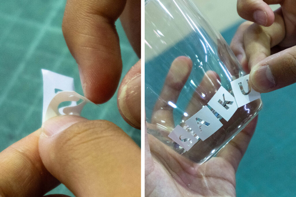 相模原　藤野芸術の家　ワークショップ　サンドブラスト作業工程