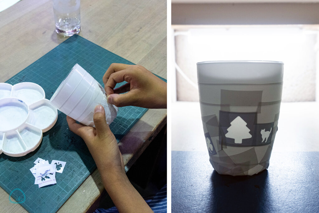 相模原　藤野芸術の家　ワークショップ　サンドブラスト作業工程