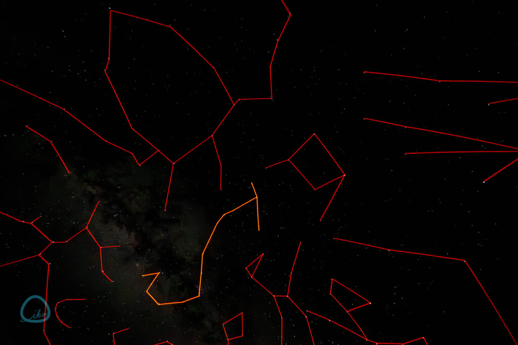 相模原市博物館 プラネタリムの様子 星座を投映