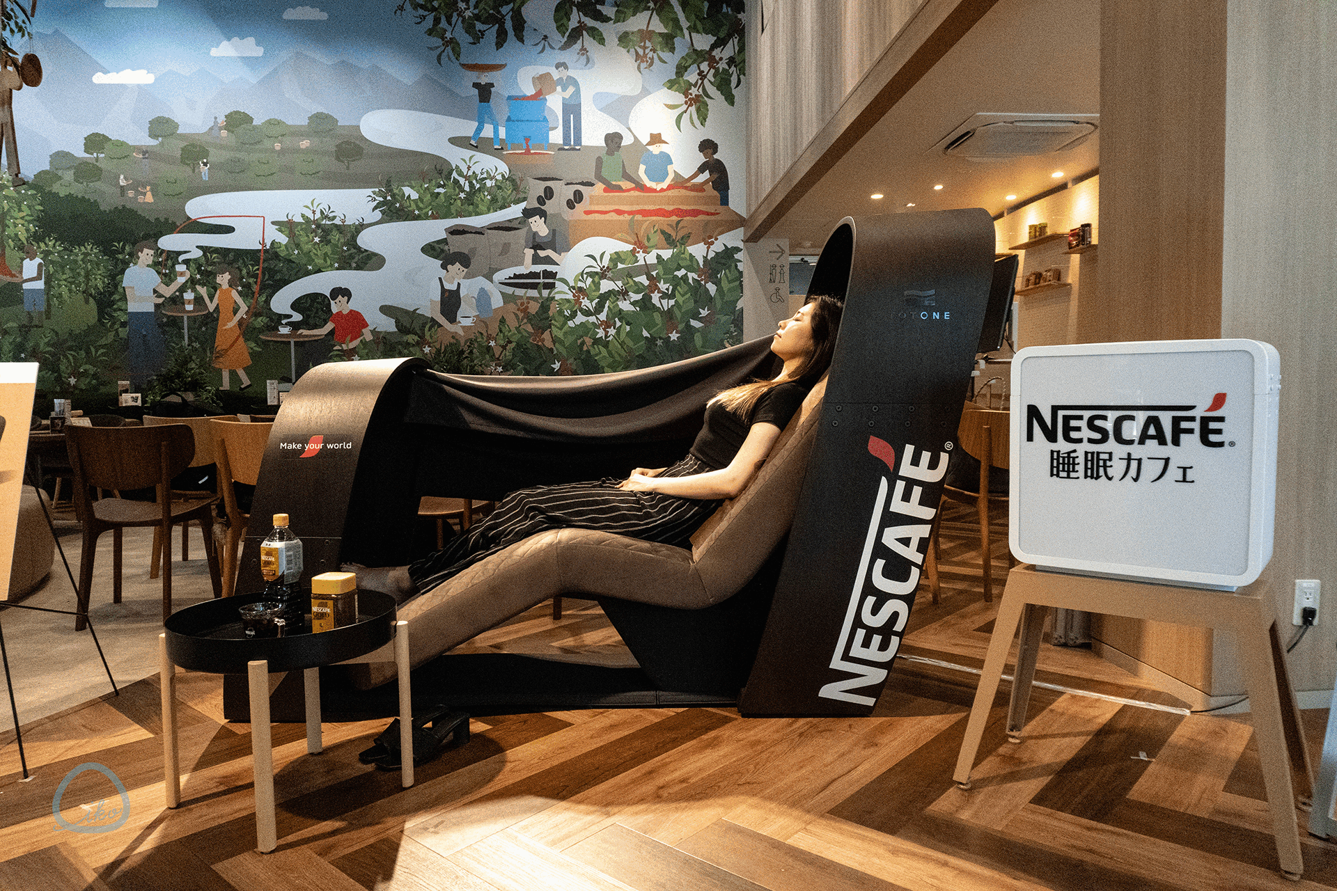 ネスカフェ原宿・睡眠カフェ TOTONEコーヒーナップ体験