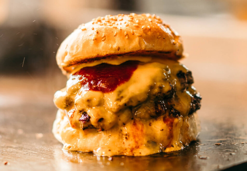 解けそうなハンバーガー