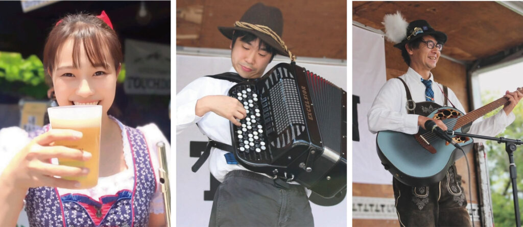 ビールフェスを盛り上げる音楽隊