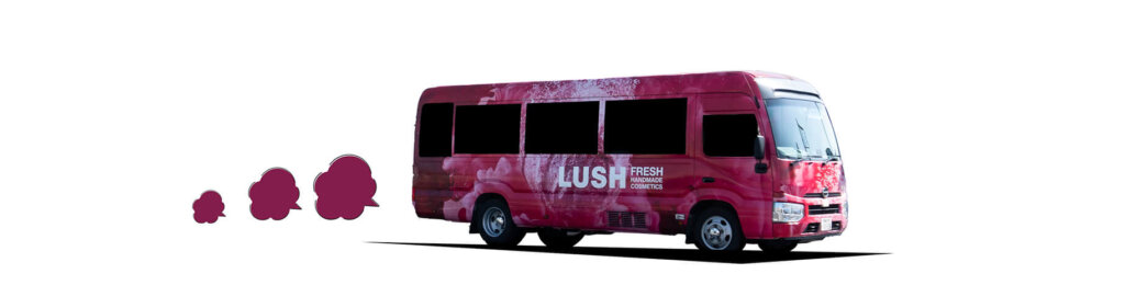 LUSH 体験ワークショップ 送迎バス