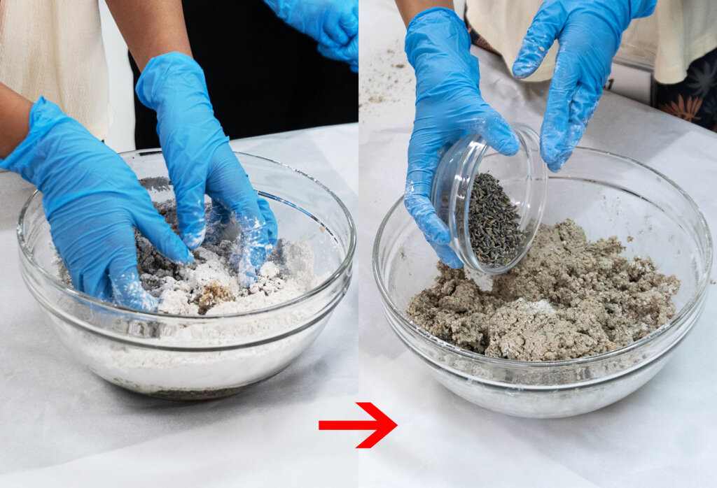 LUSH 体験ワークショップ 洗顔料作りの工程