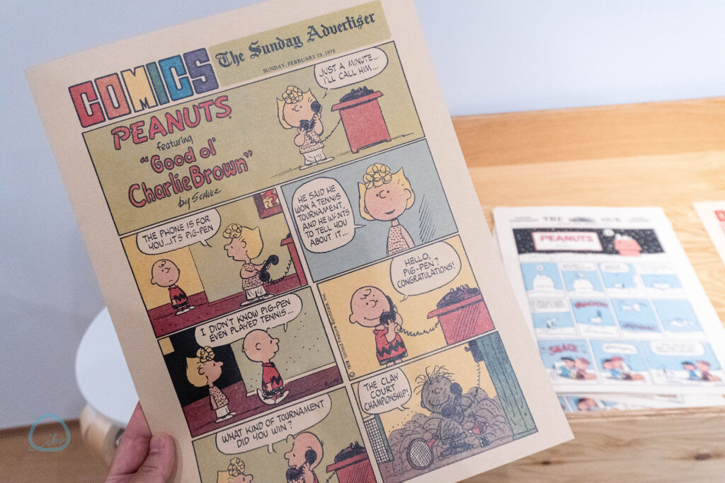 スヌーピーミュージアム ザ・スヌーピー展 日曜版チラシ