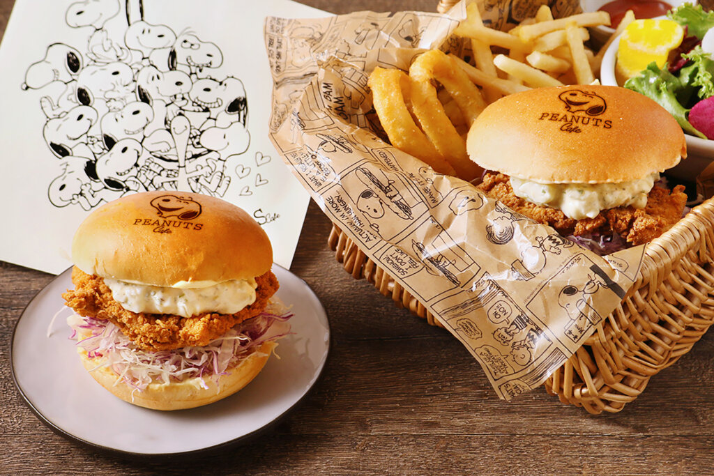 スヌーピーミュージアム ザ・スヌーピー展 ピーナッツカフェ バーガー