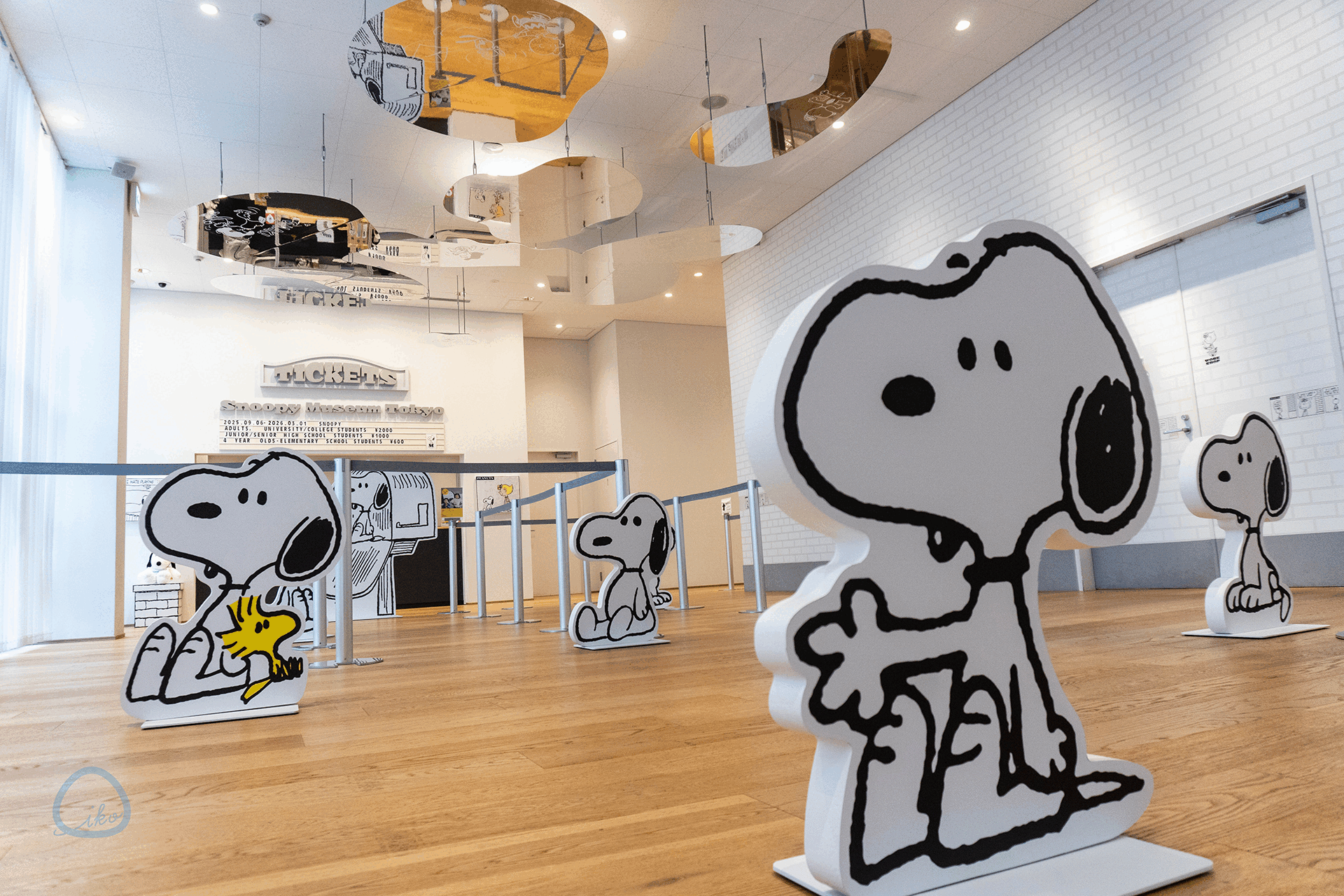 スヌーピーミュージアム　リニューアル　館内の様子