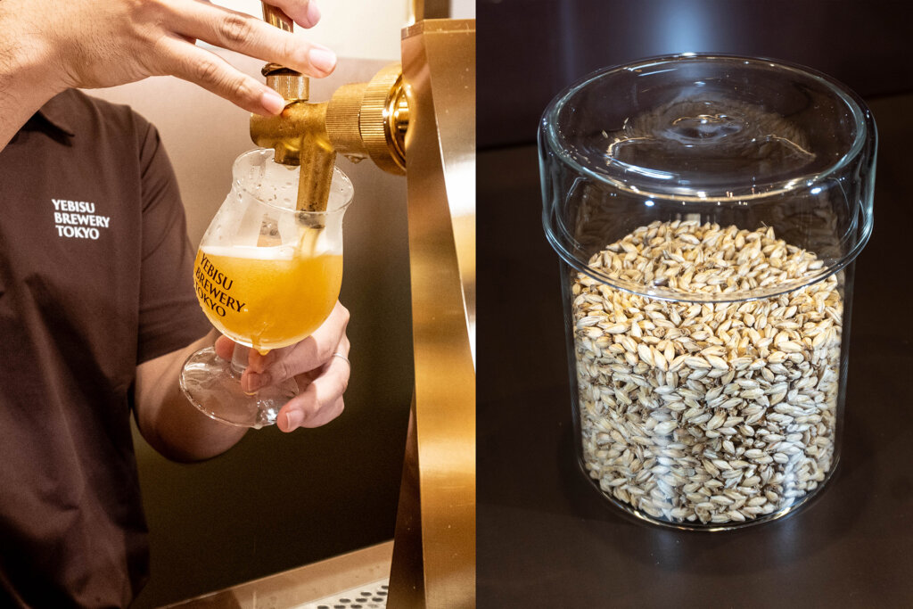 五感で味わう、ヱビスの美人画　会場風景　ゴールデンオデッセイ入れる風景