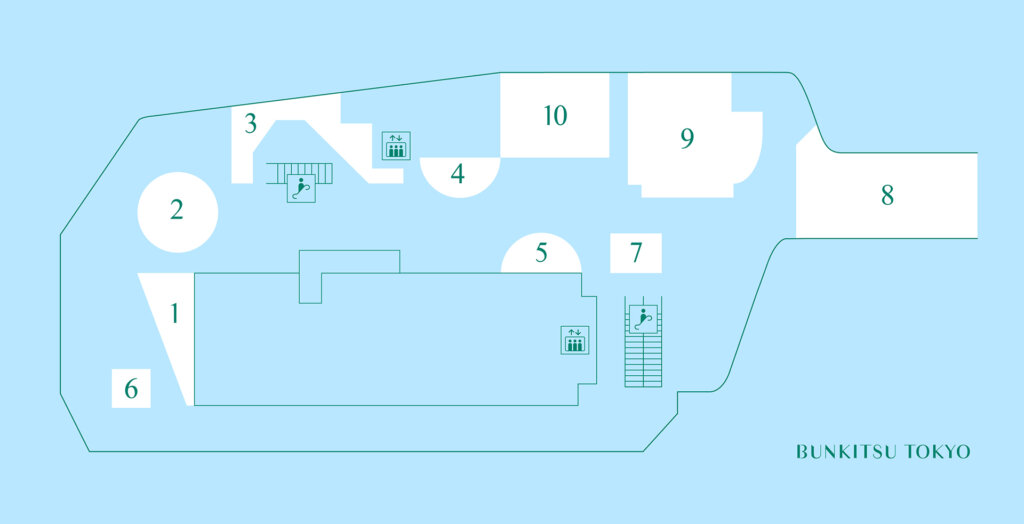 BUNKITSU TOKYO（ブンキツ トーキョー） 文喫東京　ニュウマン高輪　店内の俯瞰地図