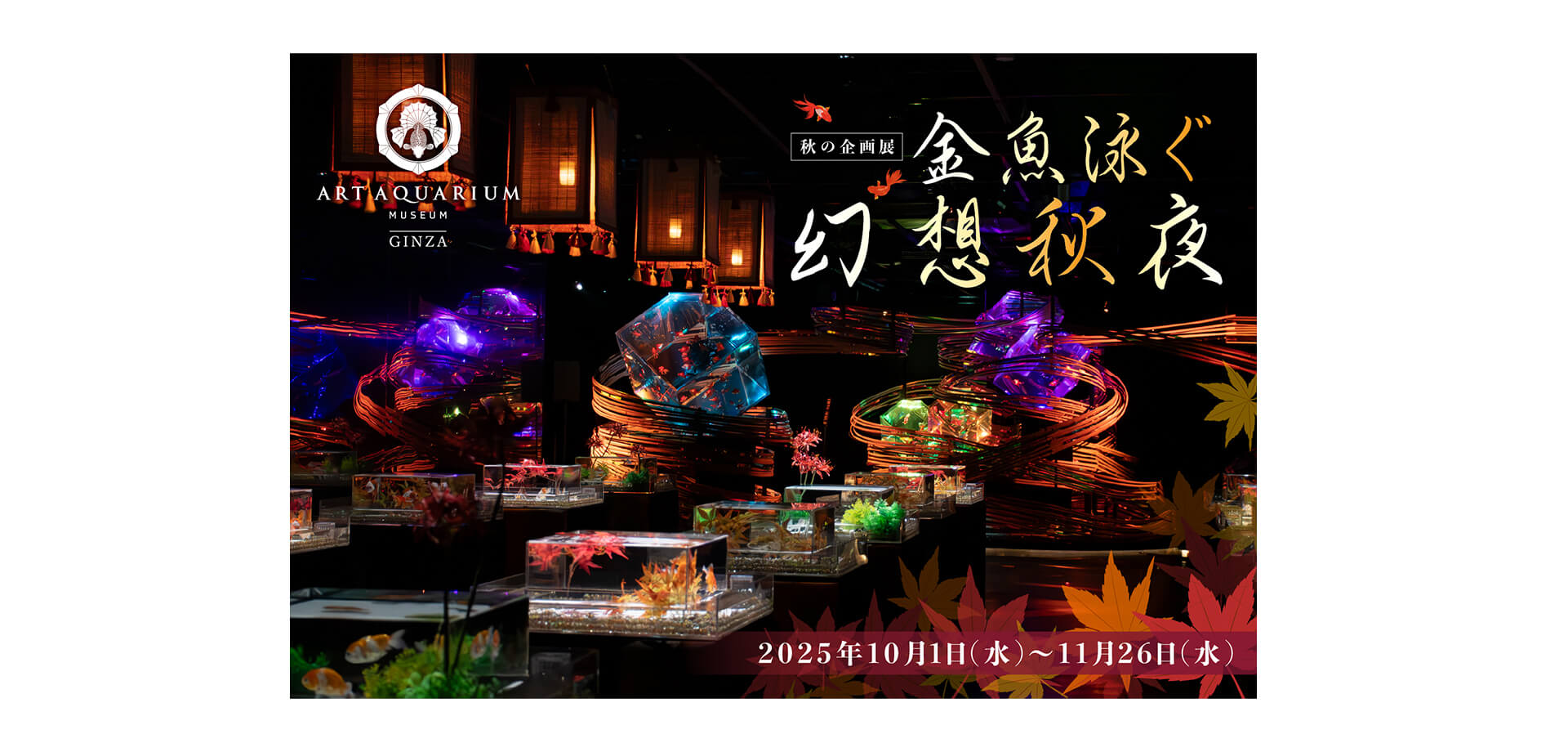 金魚泳ぐ幻想秋夜2025 バナー