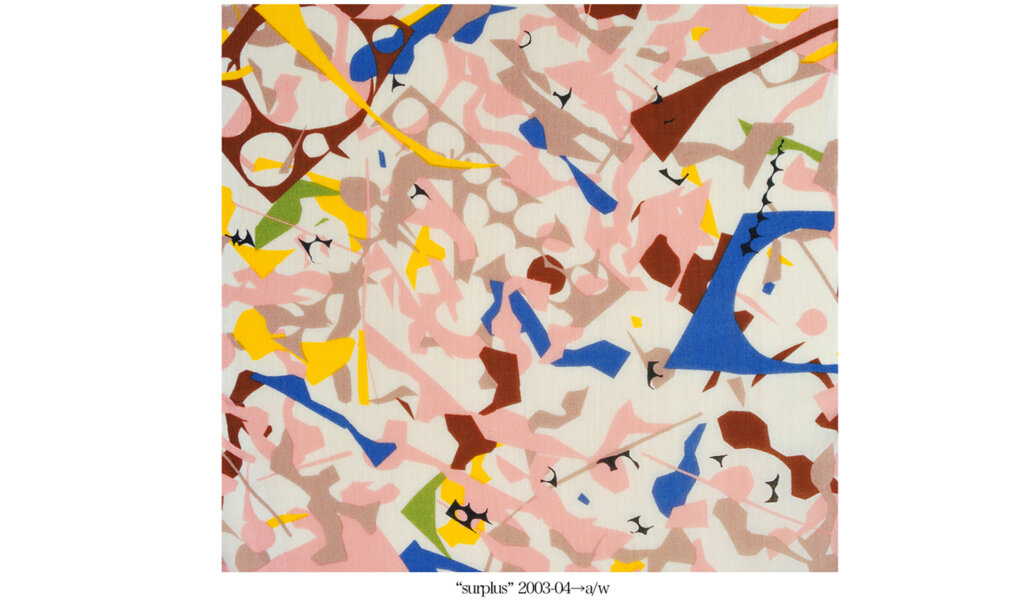 展覧会「つぐ mina perhonen」展示作品“surplus” 2003-04→a/w