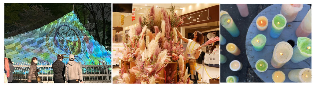 ルックバックイルミネーション 設置イルミネーション作品