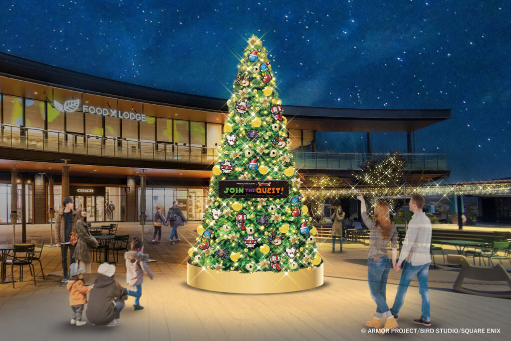 巨大なクリスマスツリーライトアップ