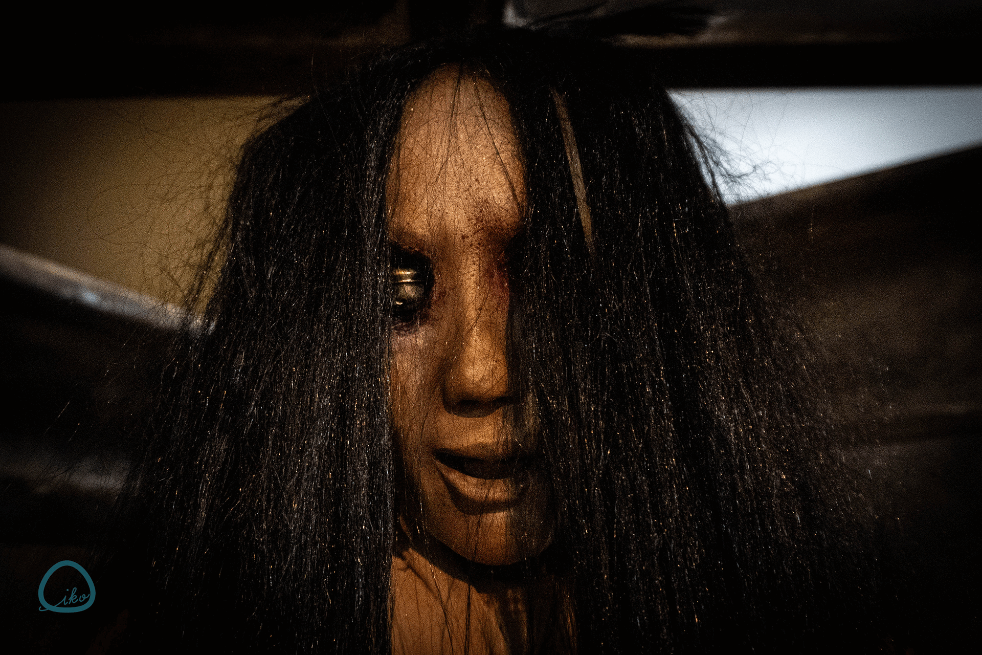 ホラーにふれる展　東京ソラマチ　展示風景　鈴子拡大