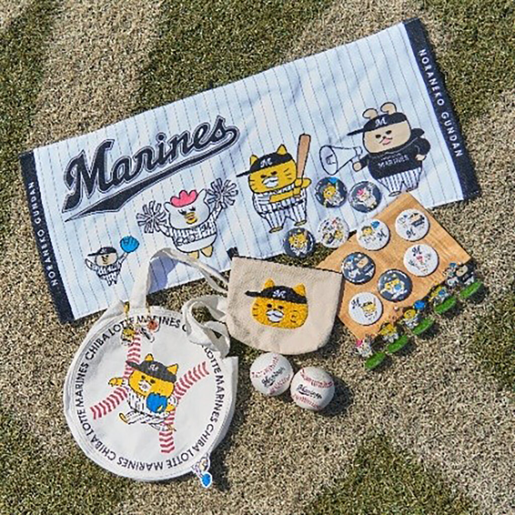 ノラネコぐんだん ペリエ千葉にやってきた！マリーンズとのコラボグッズ