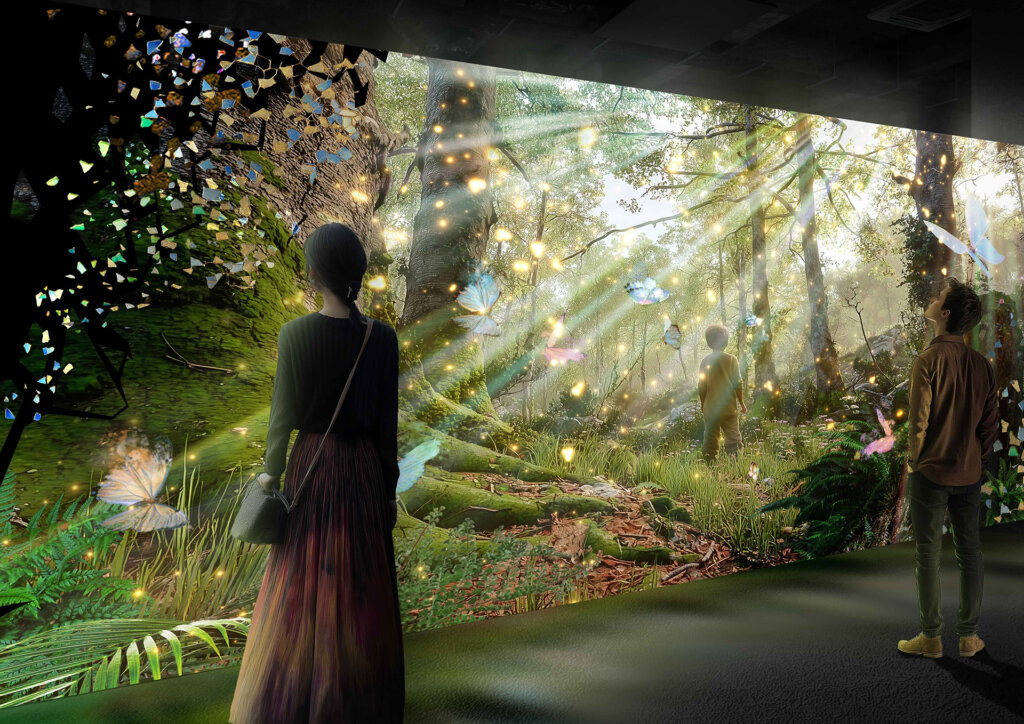 ガウディ没後100年公式事業NAKED meets ガウディ展 会場での体験の様子