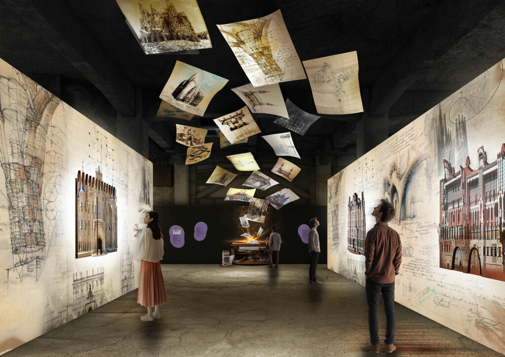 ガウディ没後100年公式事業NAKED meets ガウディ展 会場での体験の様子