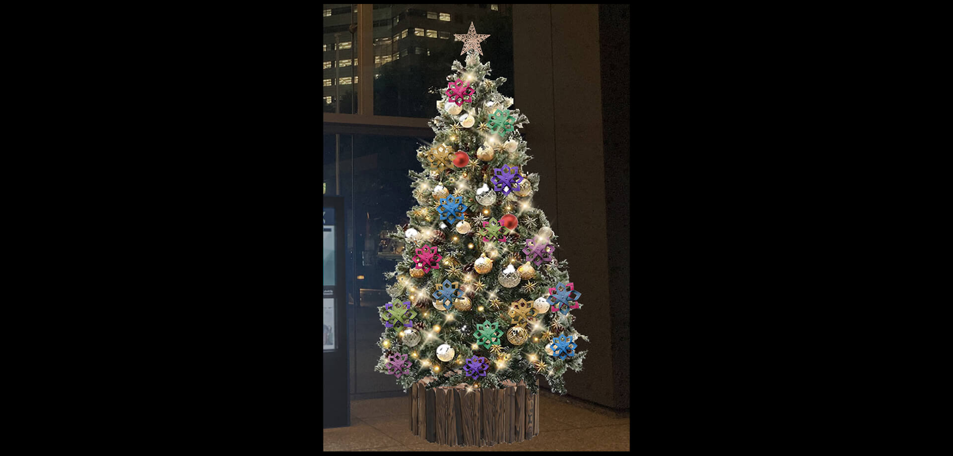 東京サンケイビル クリスマスイルミネーション 巨大ツリー