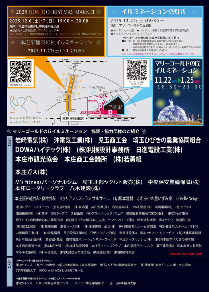 マリーゴールドの丘イルミネーション　チラシ