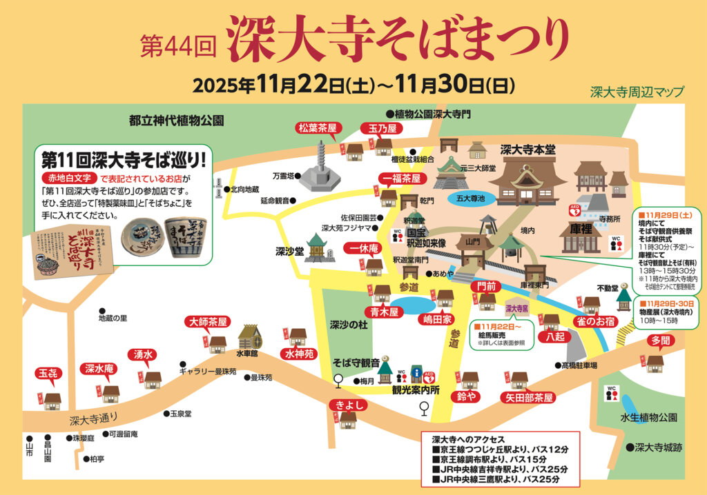 深大寺そばまつり 会場マップ
