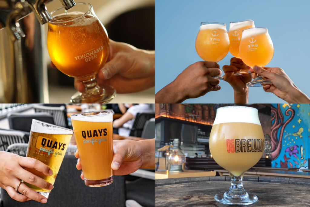 クラフトビールで乾杯する人々